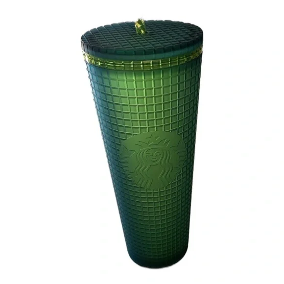 Starbucks Green Jelly Grid Tumbler Limited Edition 2022 - Picture 1 of 5